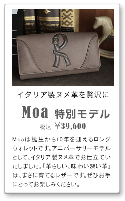 ロベルタ ディ カメリーノ お財布 Moa（モア）イタリア製ヌメ革